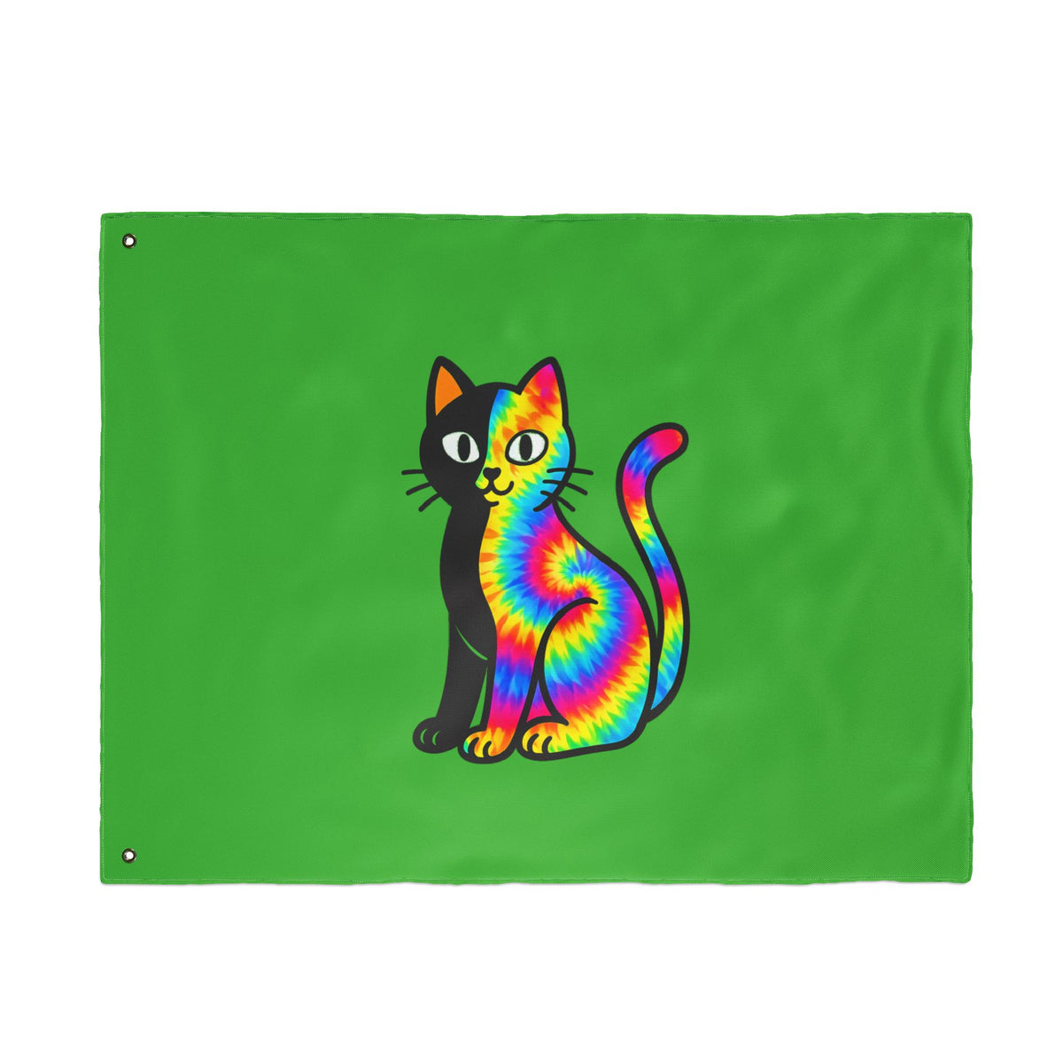 The Black Cat Changing Colors Double Sided 36 x 60" Flag