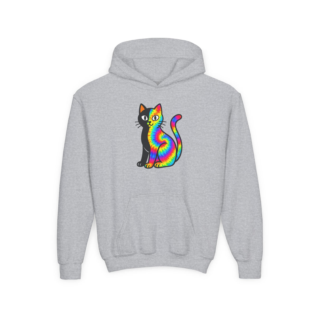 The Black Cat Changing Colors Youth Pullover Hoodie