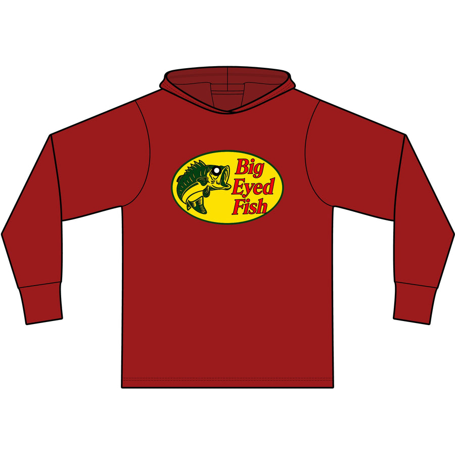 Big Bass Fish Long Sleeve Hooded T-Shirt