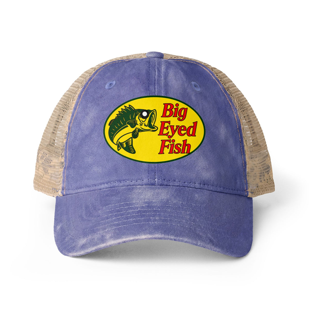 Big Bass Fish Mesh Back Mom Hat