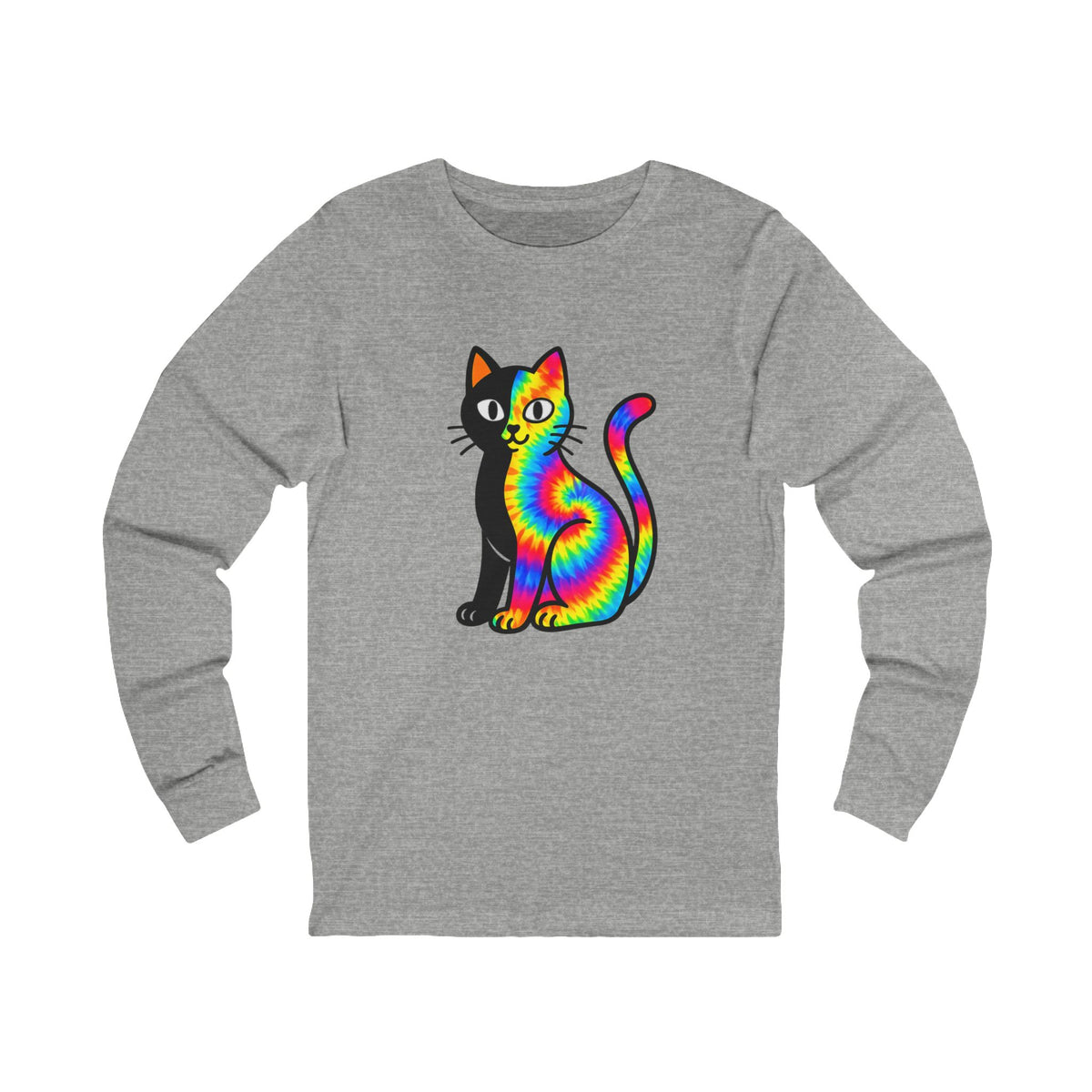 The Black Cat Changing Colors Long Sleeve T Shirt
