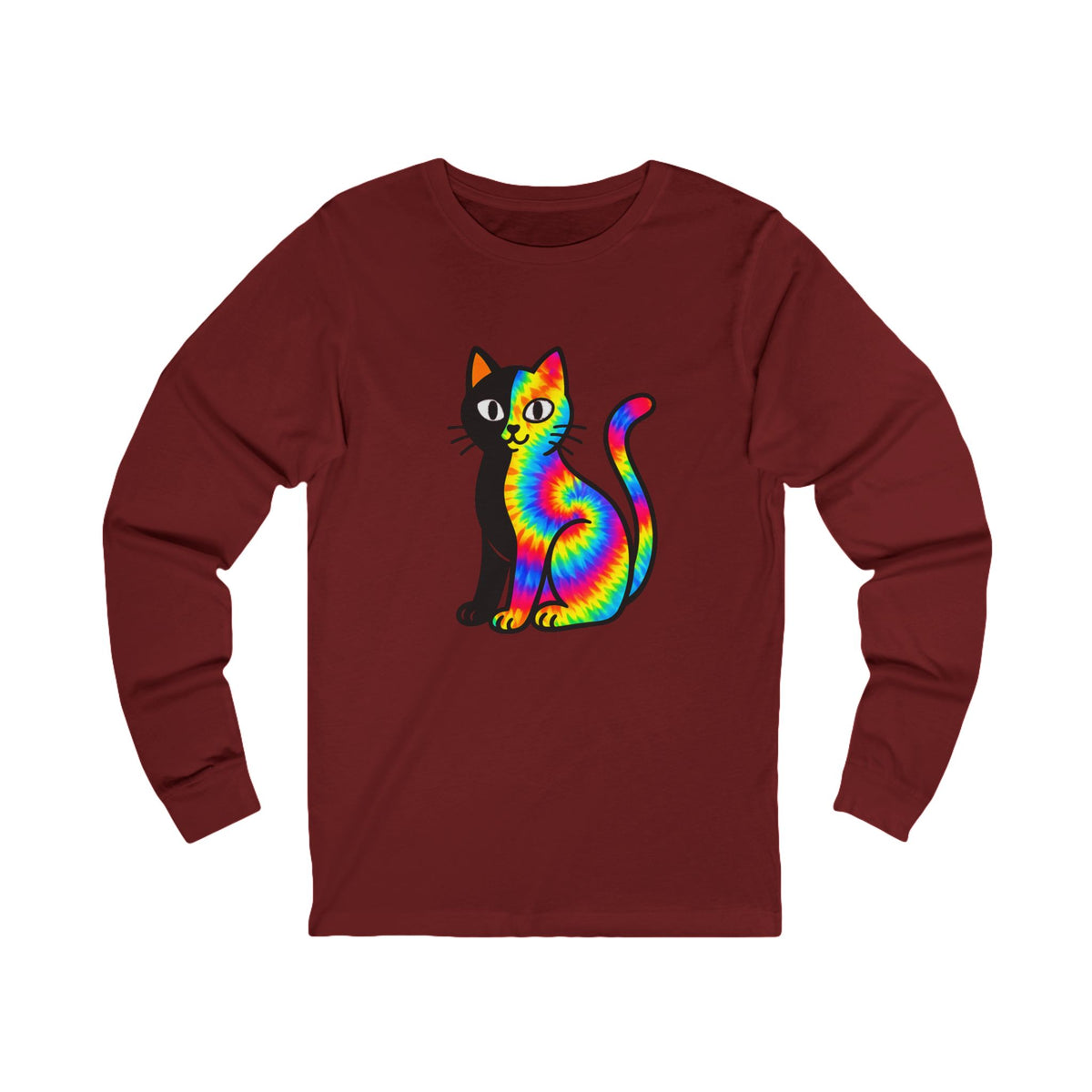 The Black Cat Changing Colors Long Sleeve T Shirt
