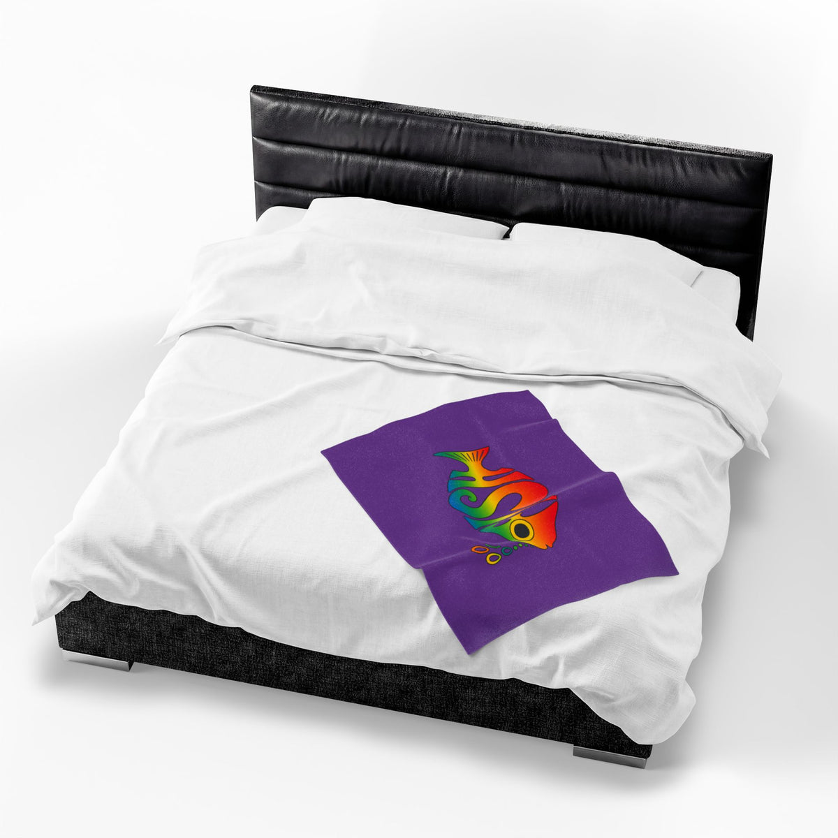 Big Eyed Phish Velveteen Plush Blanket