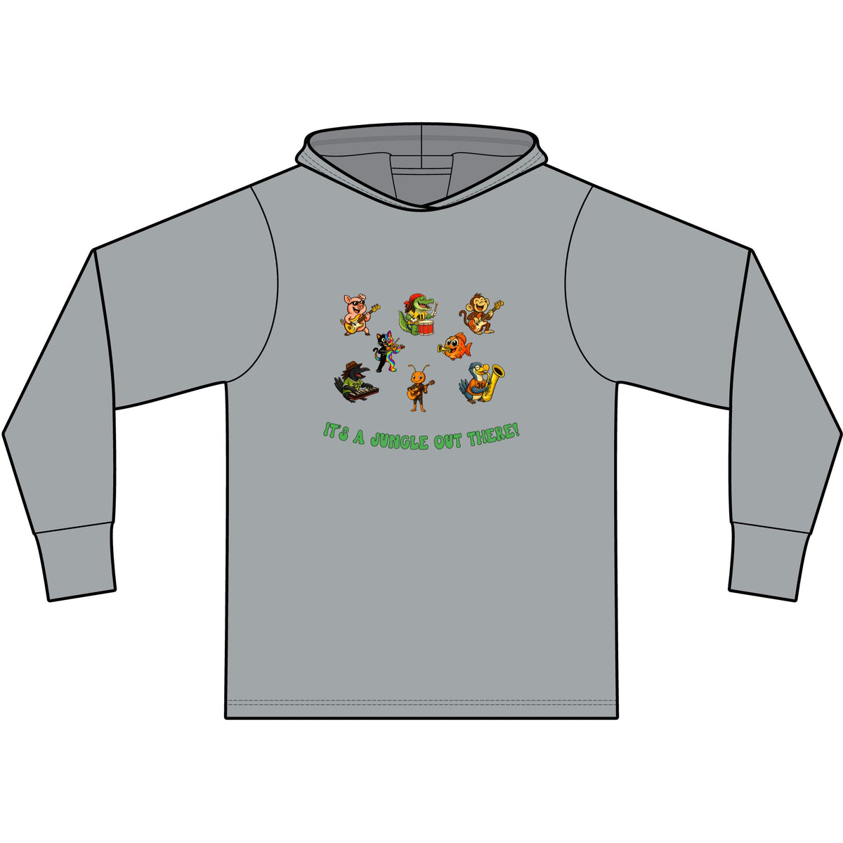 Jungle Band Long Sleeve Hooded T-Shirt