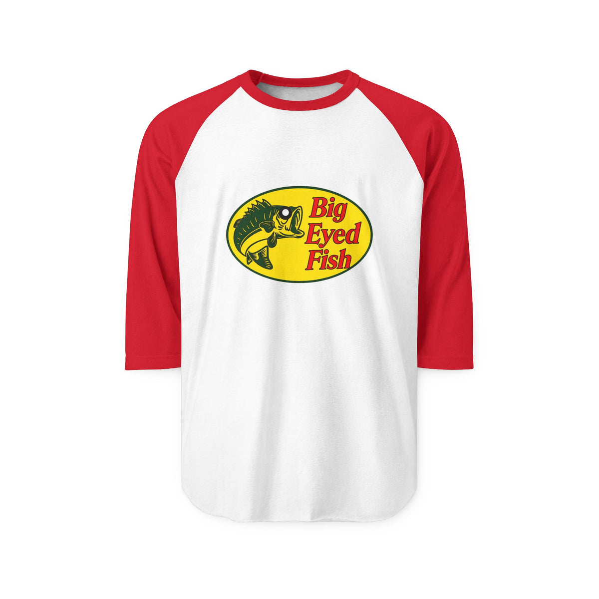 Big Bass Fish 3/4 Sleeve Raglan T Shirt