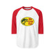 Big Bass Fish 3/4 Sleeve Raglan T Shirt