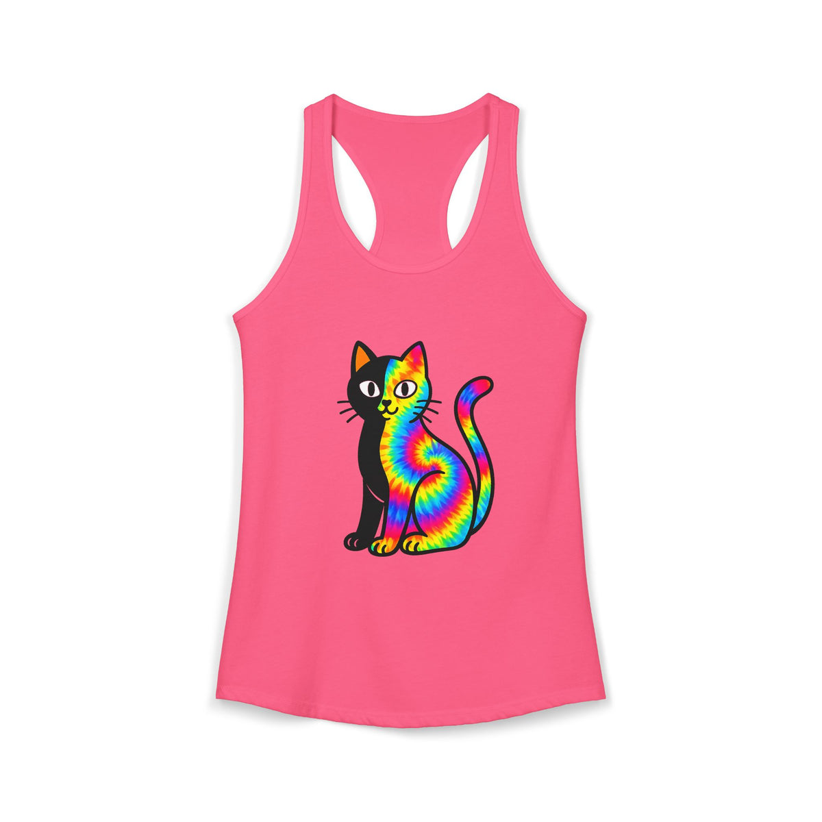 The Black Cat Changing Colors Women's Racerback Tank