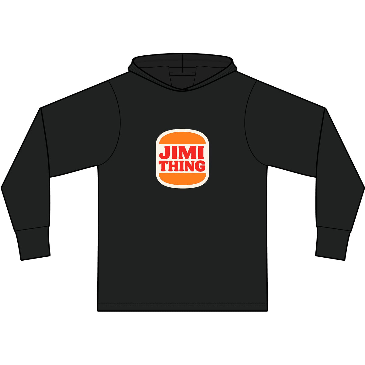 Burger Thing Long Sleeve Hooded T-Shirt