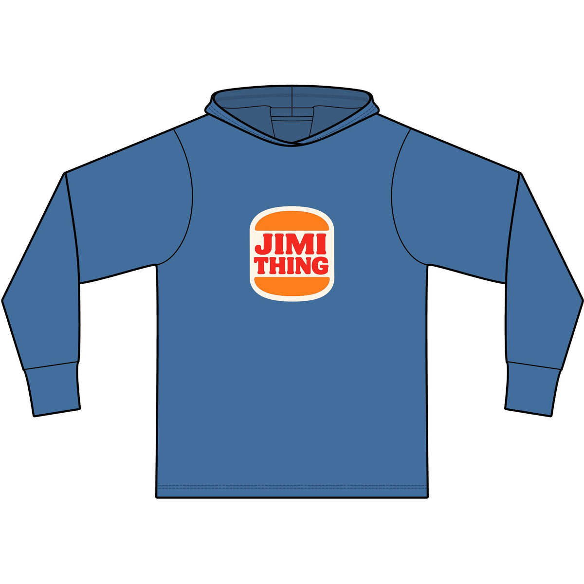 Burger Thing Long Sleeve Hooded T-Shirt