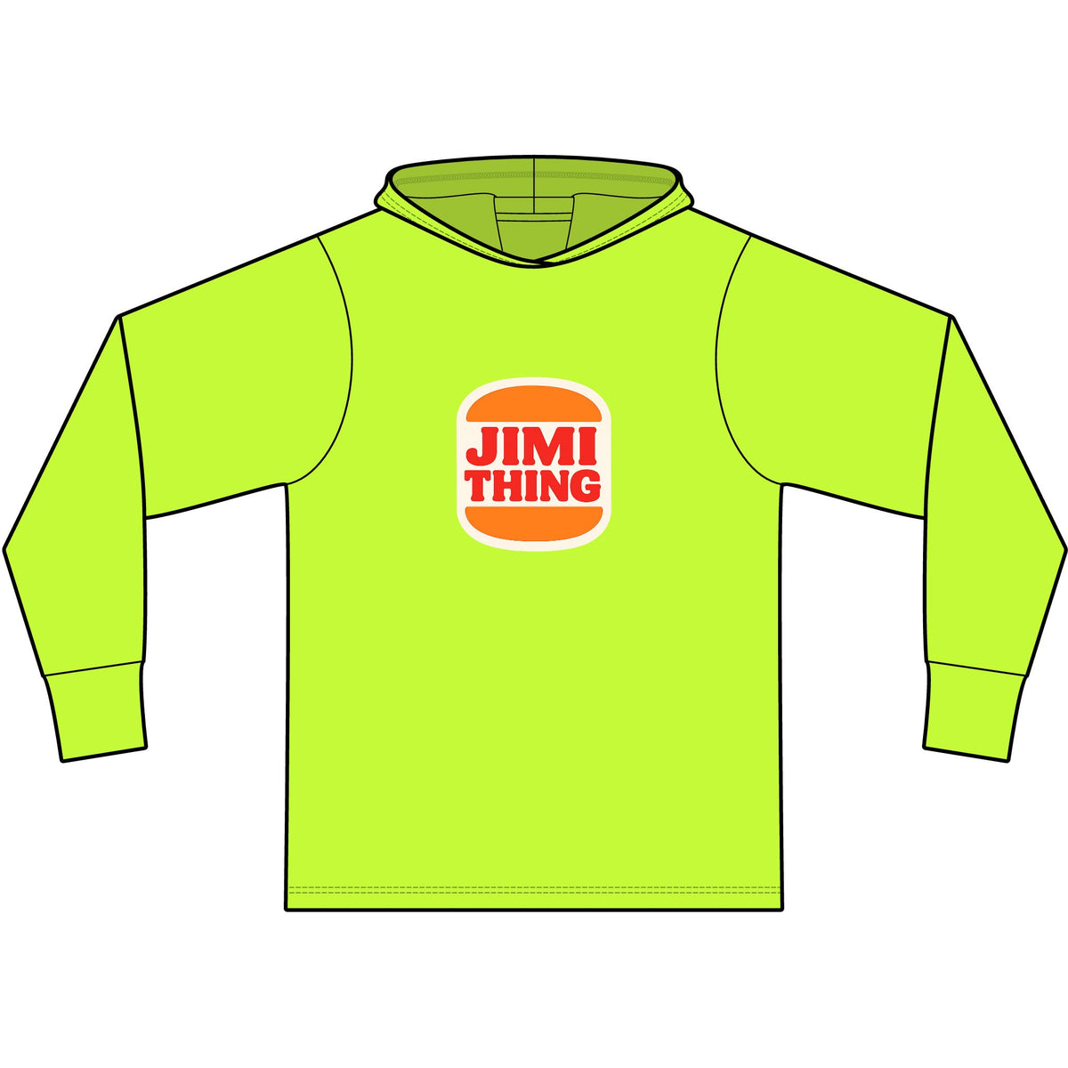 Burger Thing Long Sleeve Hooded T-Shirt