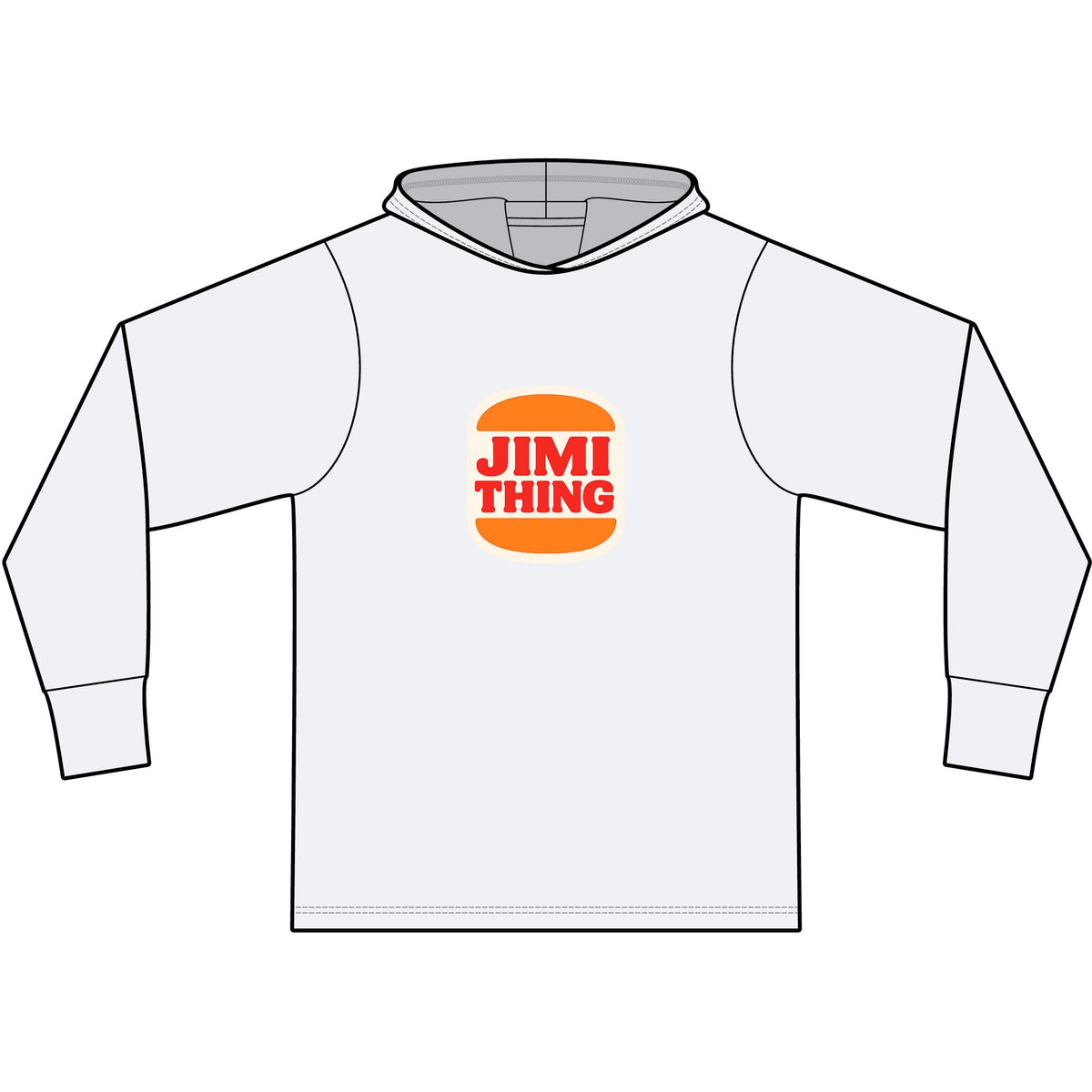 Burger Thing Long Sleeve Hooded T-Shirt
