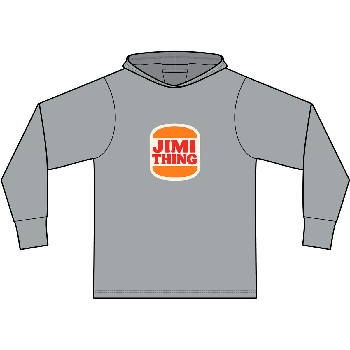 Burger Thing Long Sleeve Hooded T-Shirt