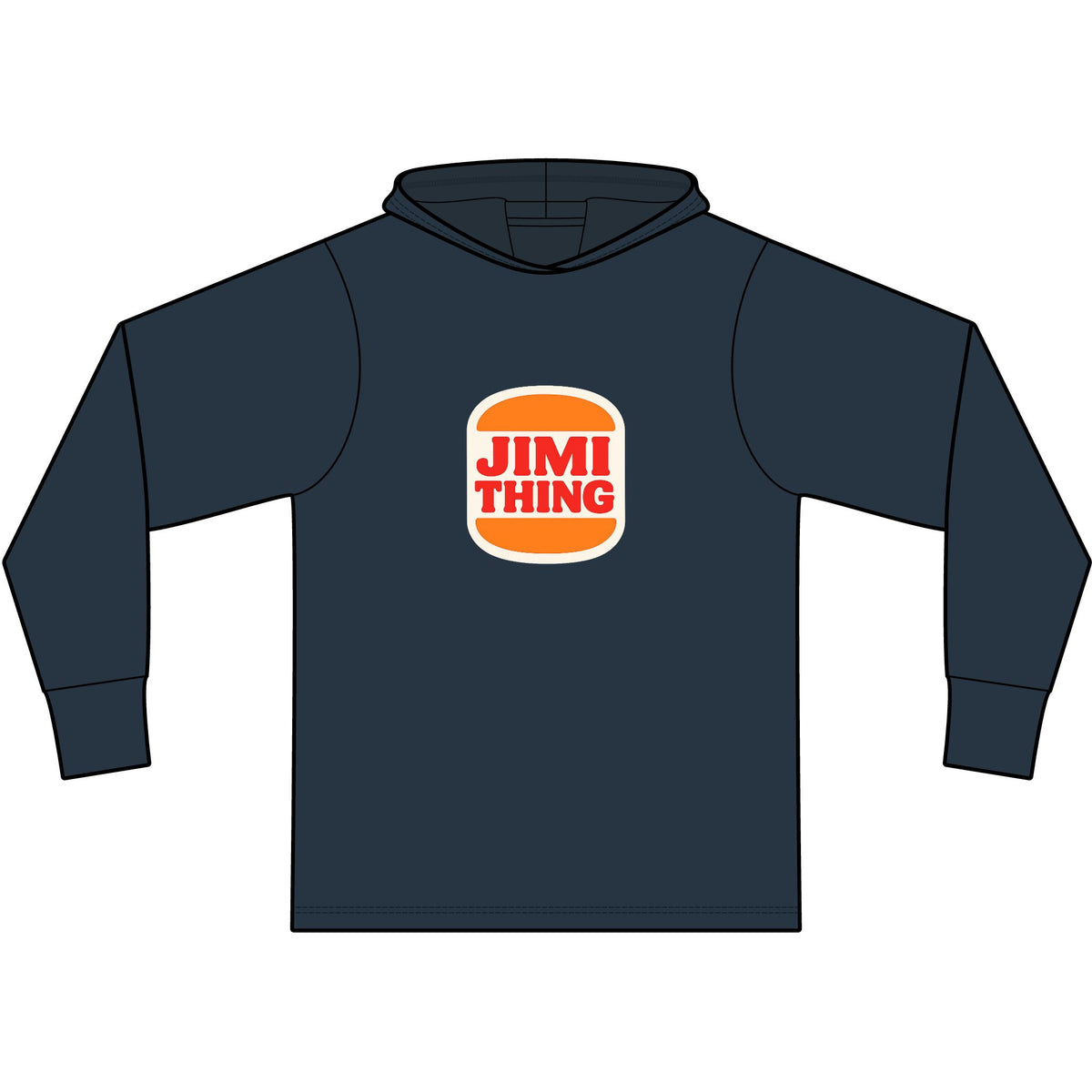 Burger Thing Long Sleeve Hooded T-Shirt