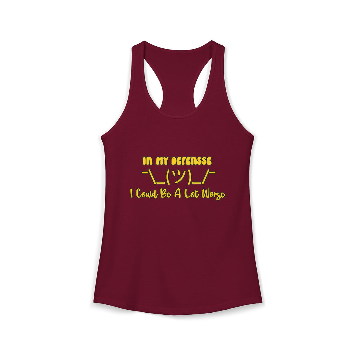 In My Defense... Racerback Tank