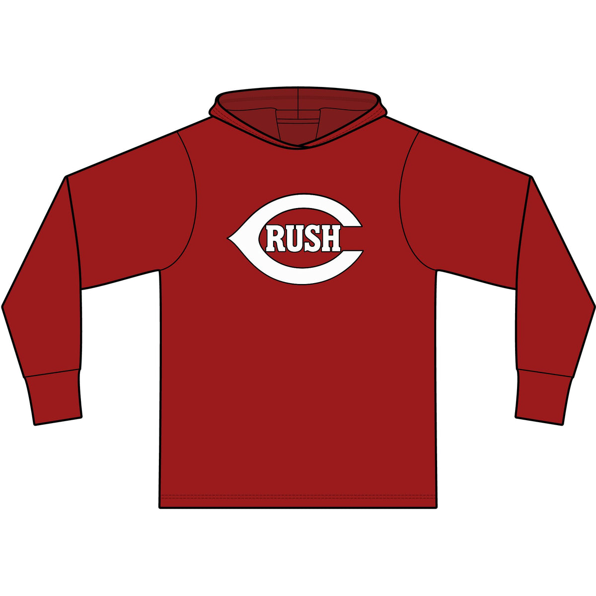 Cincinnati Crush Long Sleeve Hooded T-Shirt