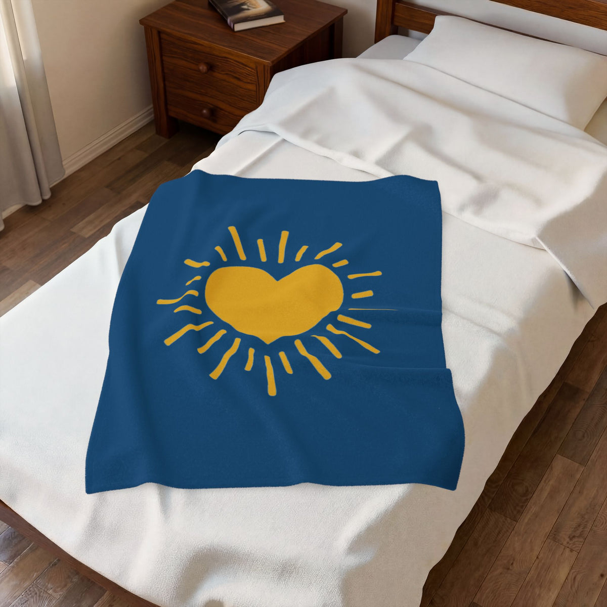 Let Your Love Shine Velveteen Plush Blanket