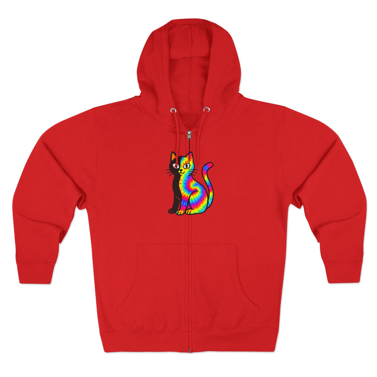The Black Cat Changing Colors Zip Up Hoodie