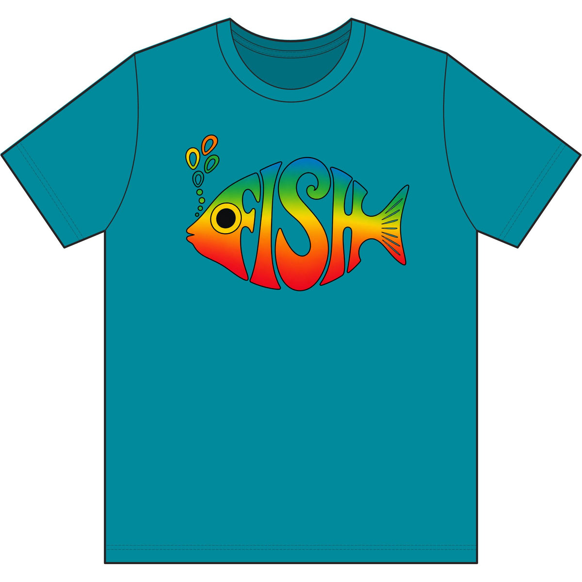 Big Eyed Phish Dri Wick T Shirt