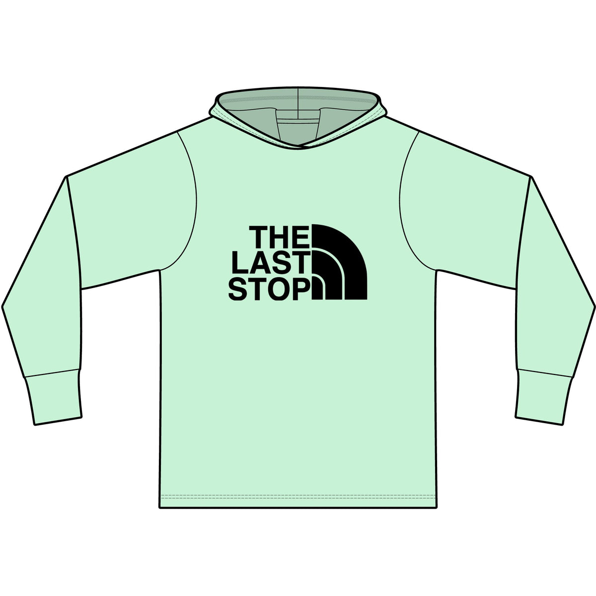 The Last Stop Long Sleeve Hooded T-Shirt