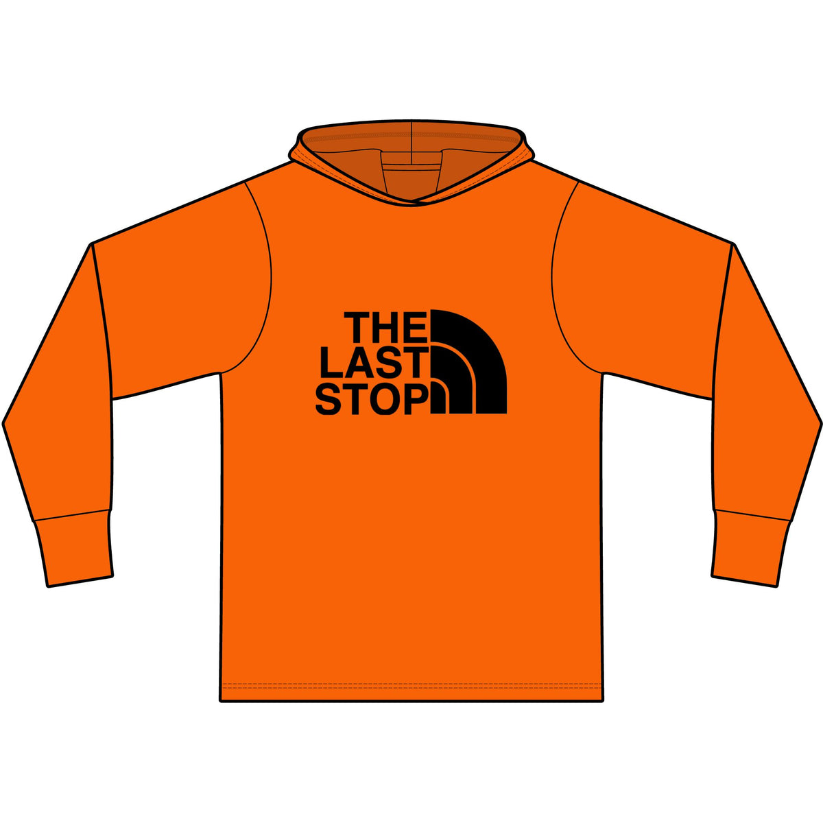 The Last Stop Long Sleeve Hooded T-Shirt