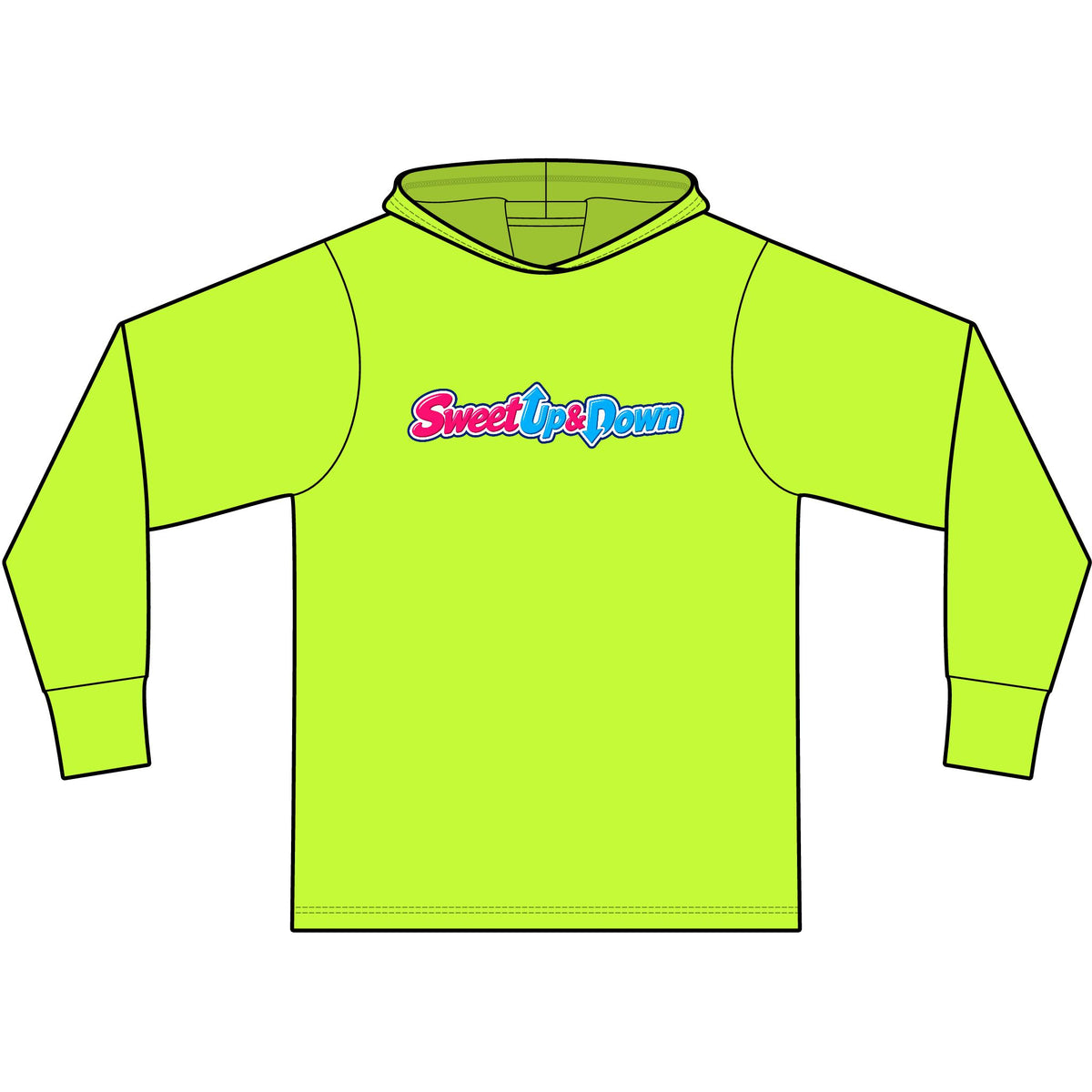 Sweet Up & Down Long Sleeve Hooded T-Shirt