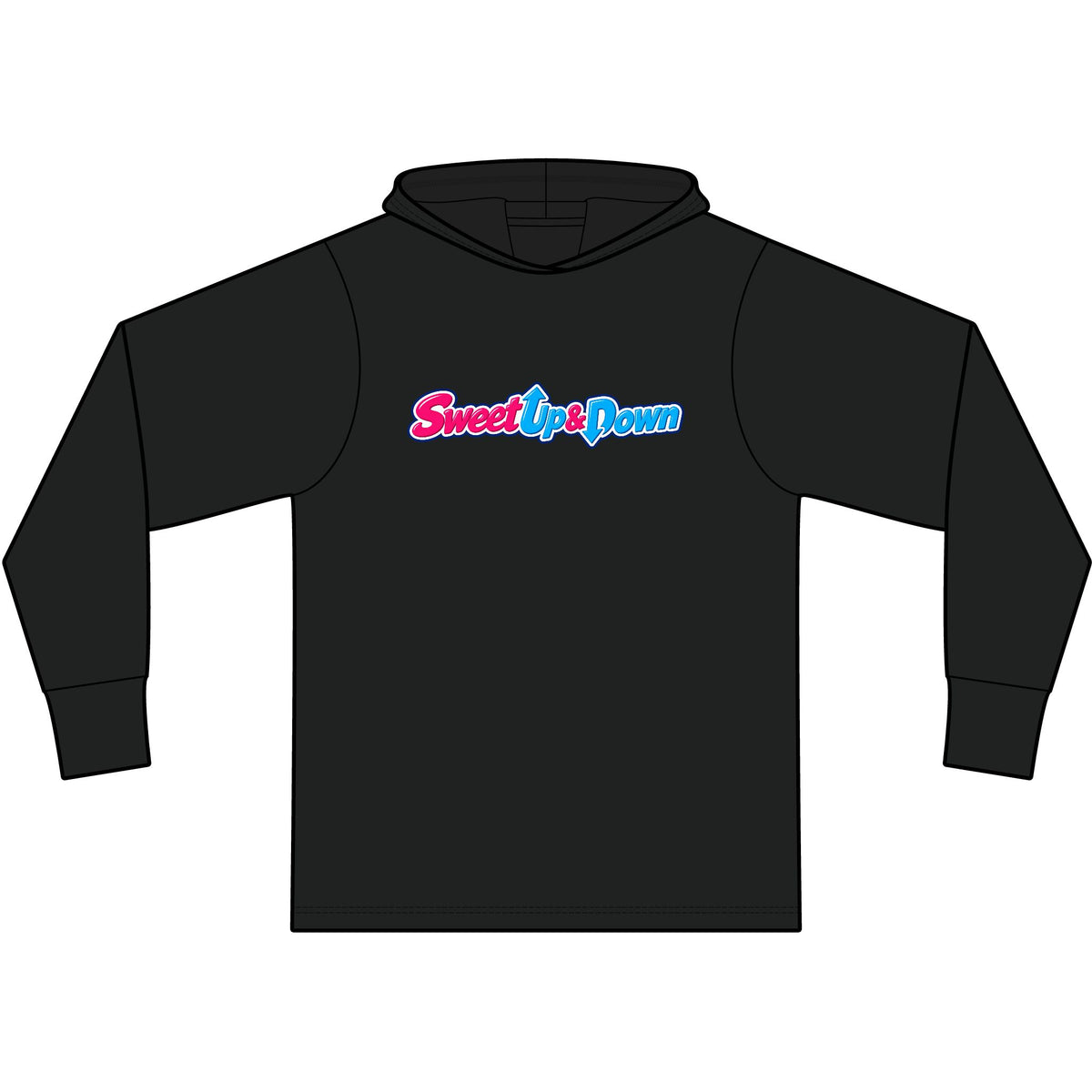 Sweet Up & Down Long Sleeve Hooded T-Shirt