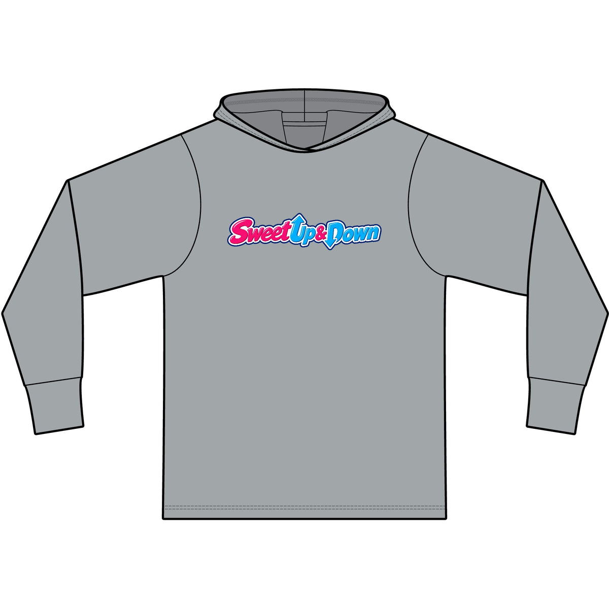 Sweet Up & Down Long Sleeve Hooded T-Shirt