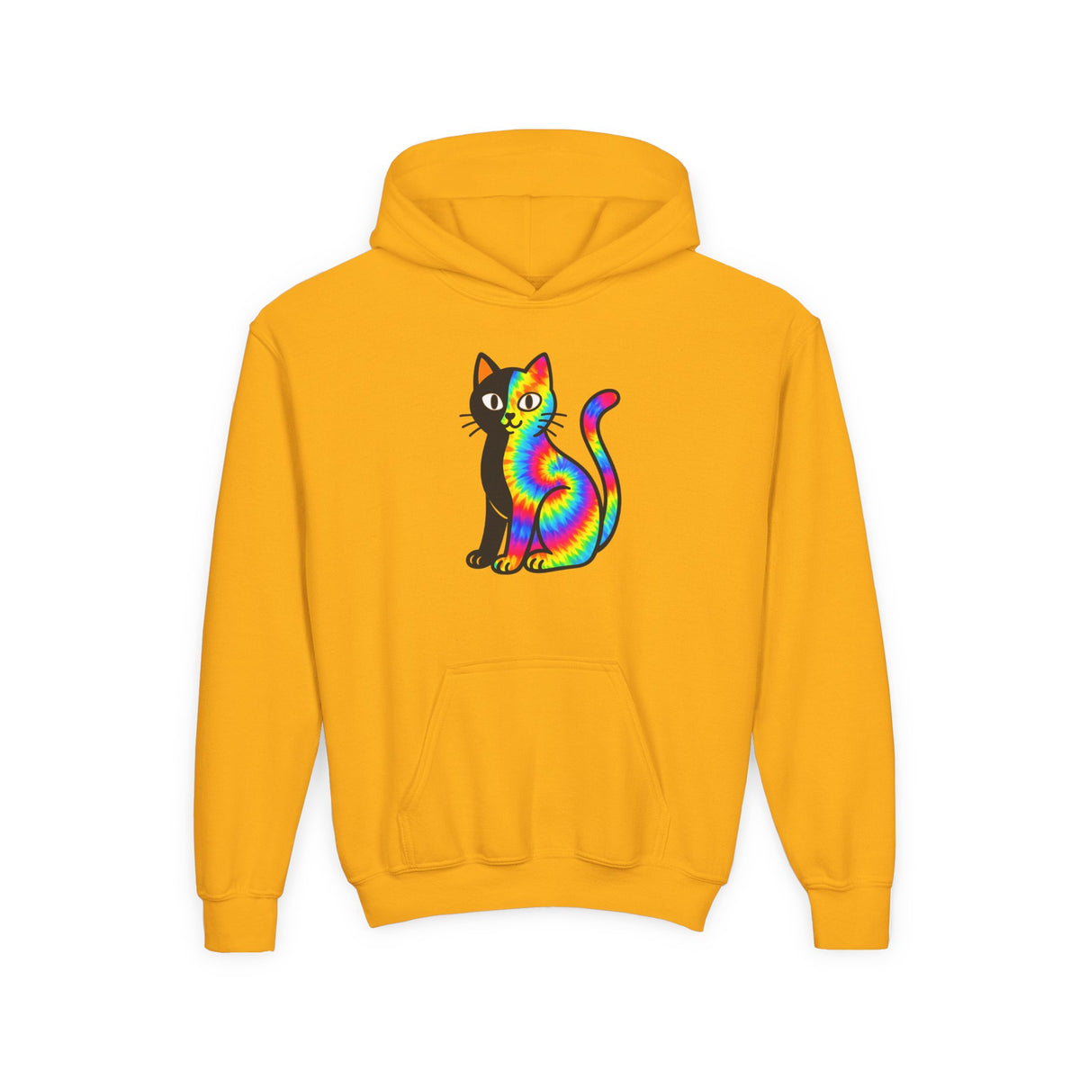 The Black Cat Changing Colors Youth Pullover Hoodie
