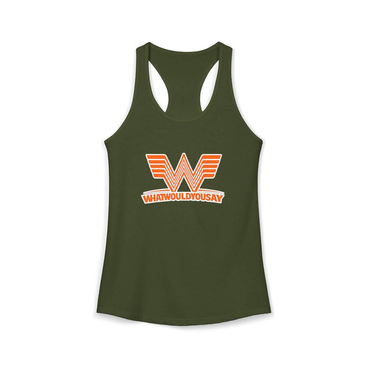 What Would You Say A Burger Women's Racerback Tank