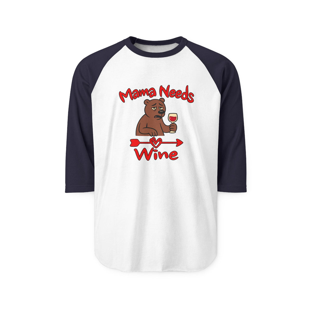Mama Needs Wine 3/4 Sleeve Jersey