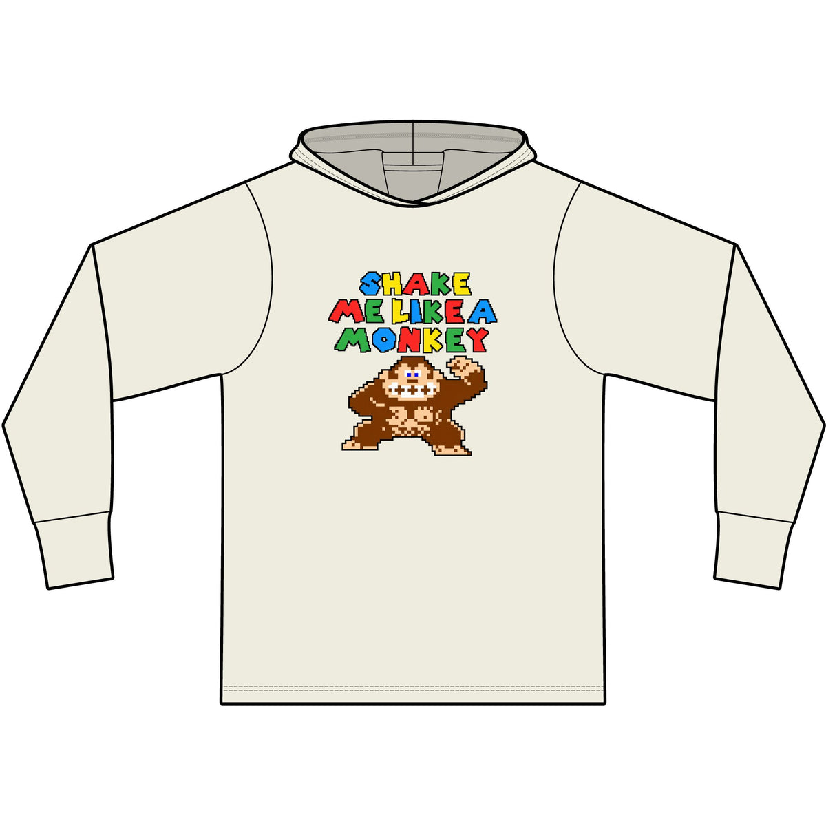 Shake Me Like A Monkey Long Sleeve Hooded T-Shirt