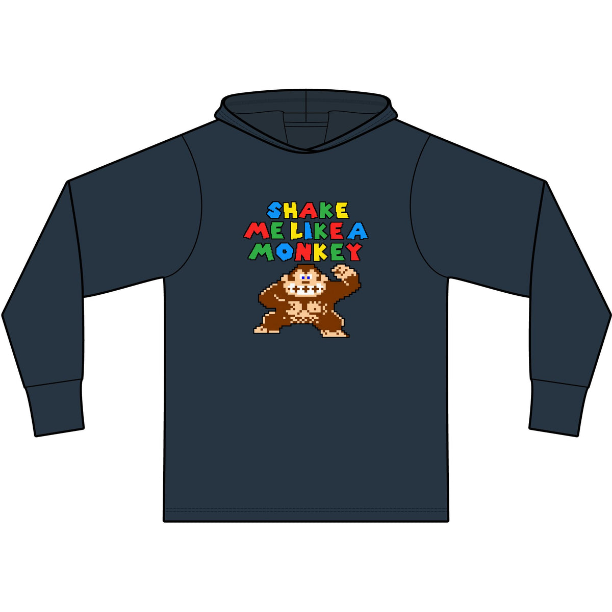 Shake Me Like A Monkey Long Sleeve Hooded T-Shirt