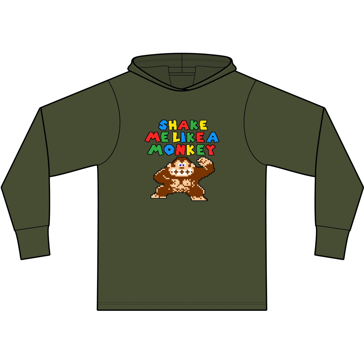 Shake Me Like A Monkey Long Sleeve Hooded T-Shirt