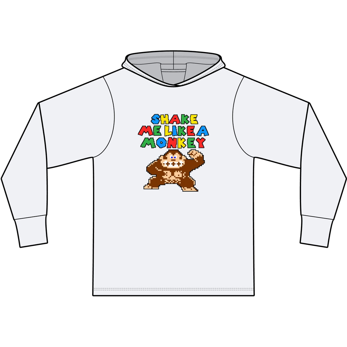 Shake Me Like A Monkey Long Sleeve Hooded T-Shirt