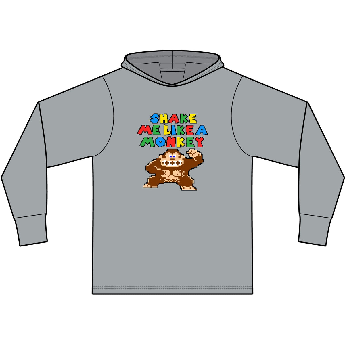 Shake Me Like A Monkey Long Sleeve Hooded T-Shirt