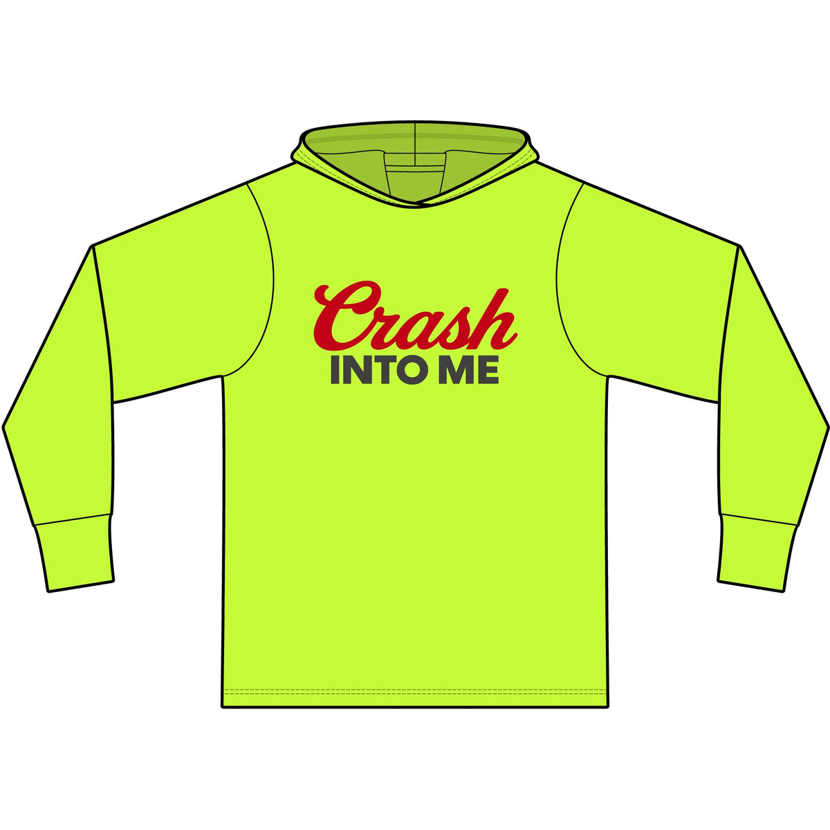 Crash Into Me Long Sleeve Hooded T-Shirt