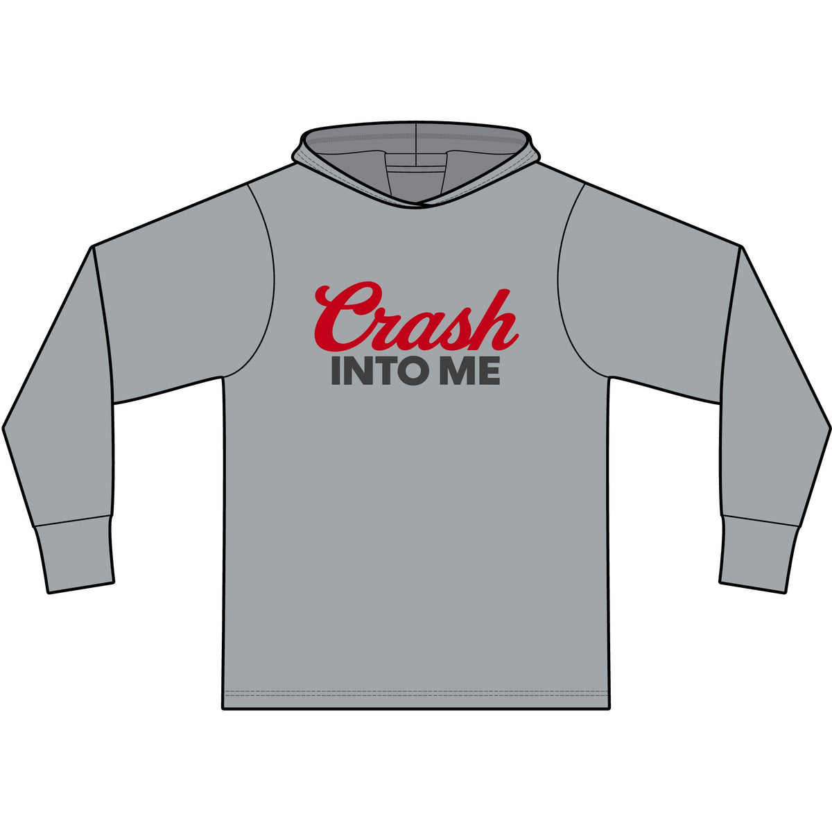 Crash Into Me Long Sleeve Hooded T-Shirt
