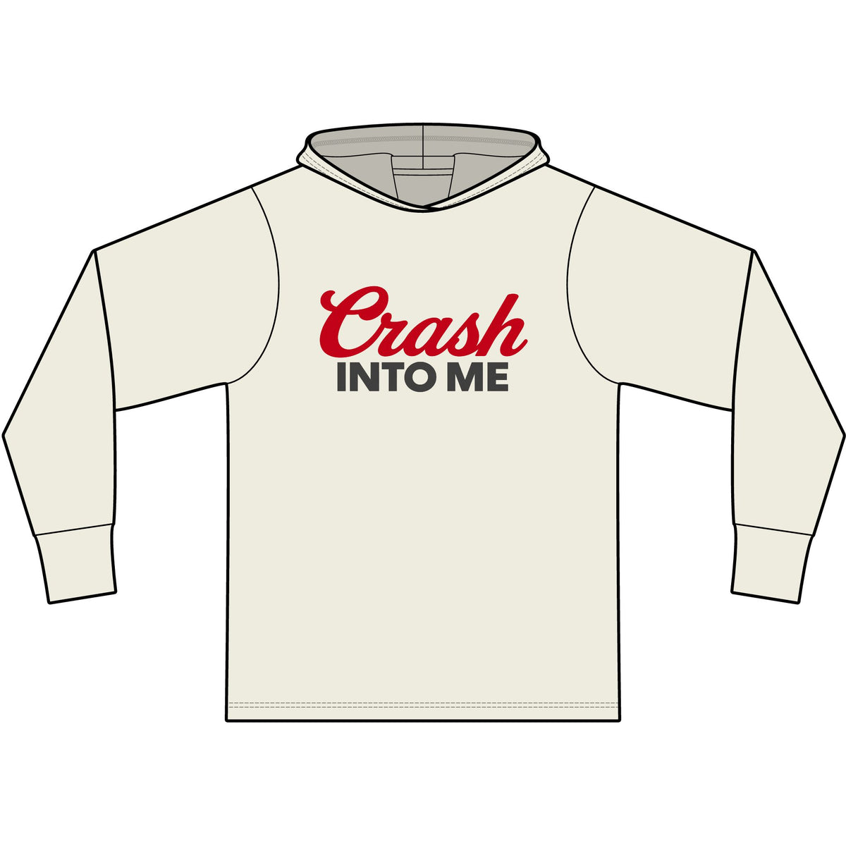 Crash Into Me Long Sleeve Hooded T-Shirt
