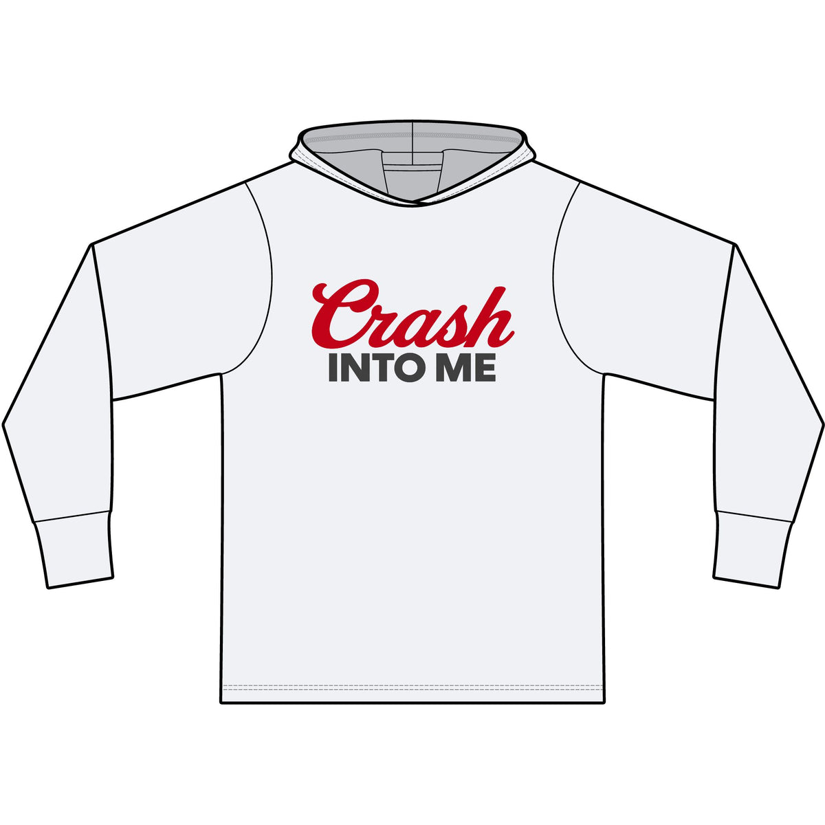 Crash Into Me Long Sleeve Hooded T-Shirt