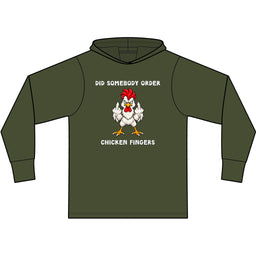 Chicken Fingers Long Sleeve Hooded T-Shirt