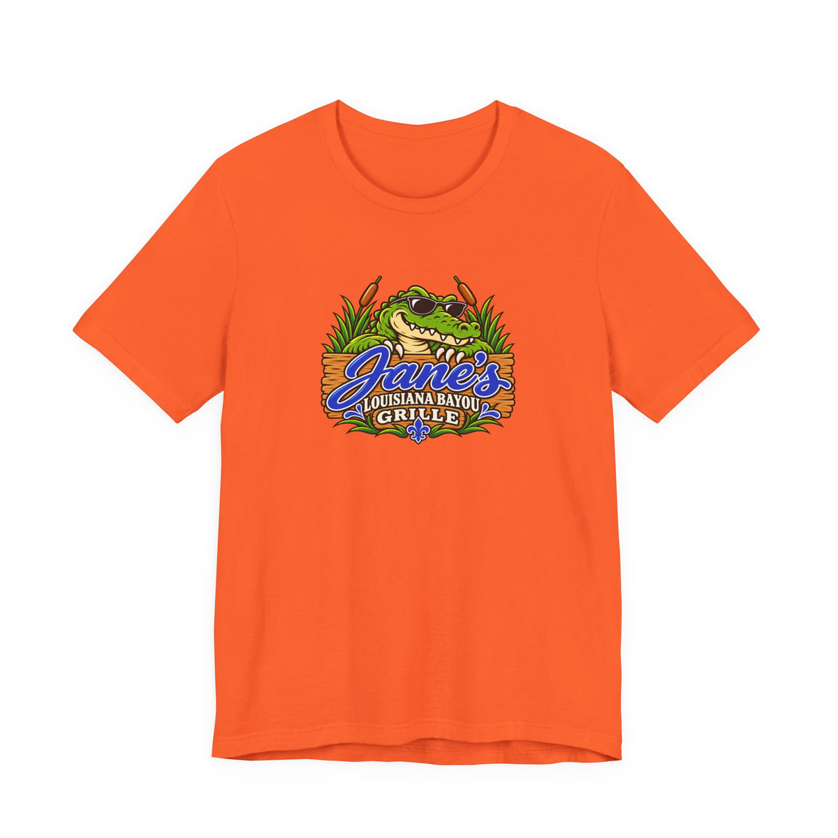 Jane's Louisiana Bayou Grille Unisex Short Sleeve T Shirt