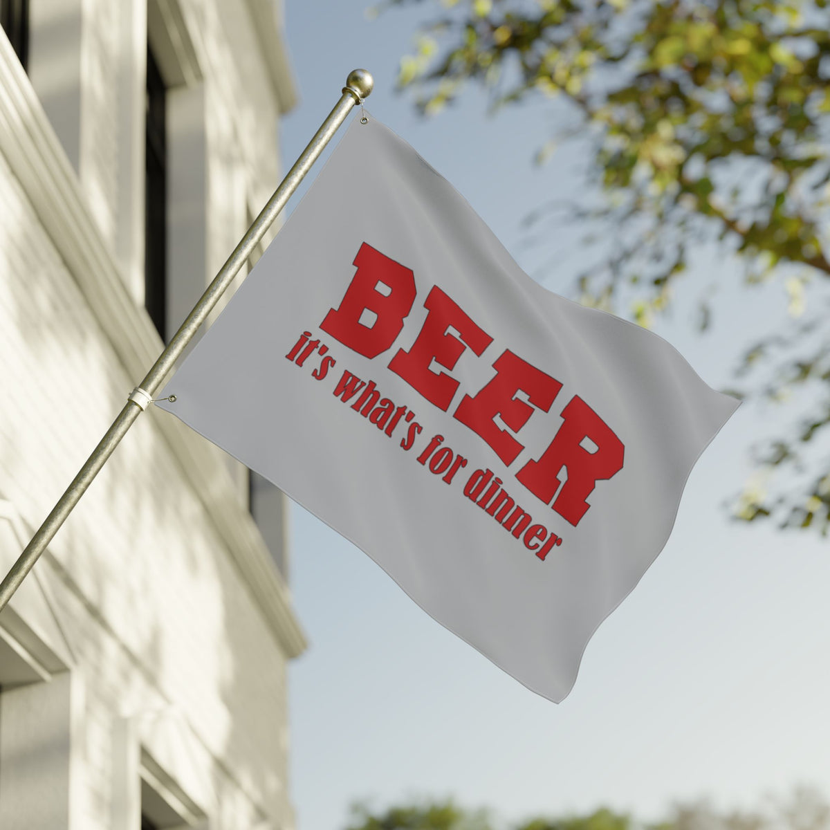 Beer For Dinner Double Sided 36 x 60" Flag