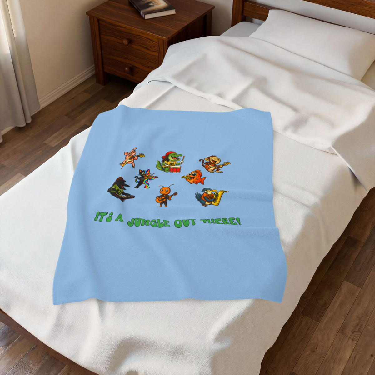 Jungle Band Velveteen Plush Blanket