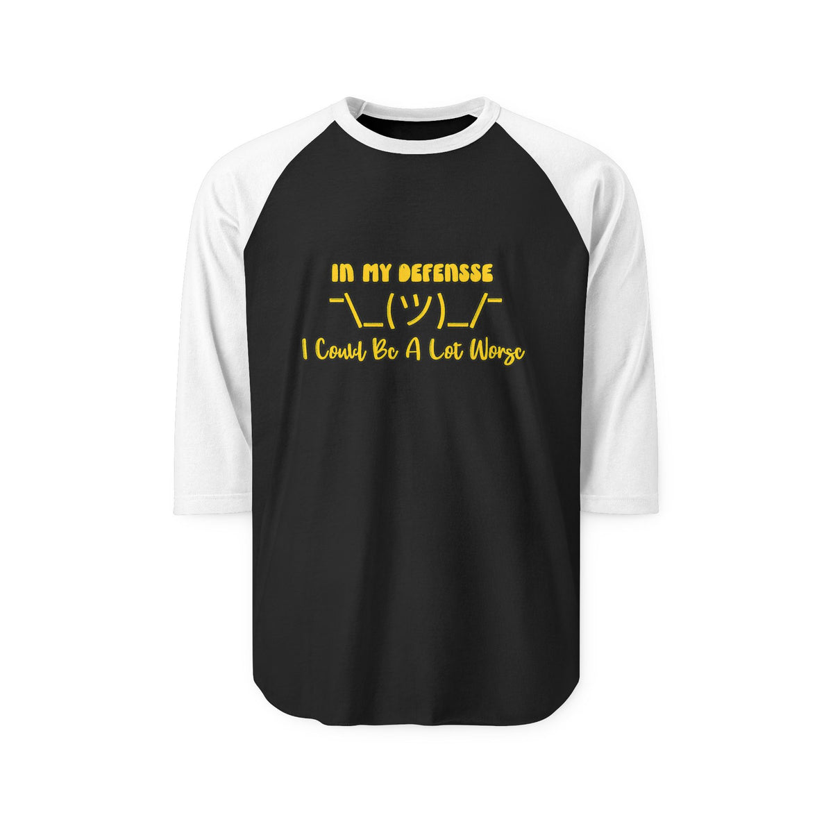 In My Defense... 3/4 Sleeve Jersey