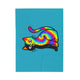 The Black Cat Changing Colors Velveteen Plush Blanket