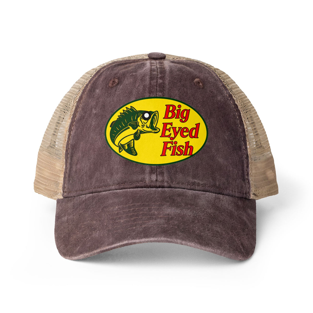 Big Bass Fish Mesh Back Mom Hat