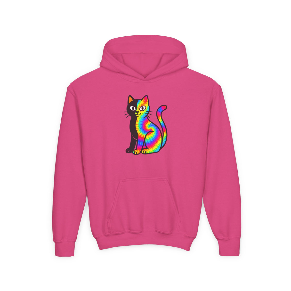 The Black Cat Changing Colors Youth Pullover Hoodie