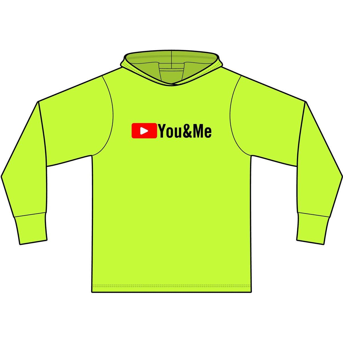 You & Me Tube Long Sleeve Hooded T-Shirt