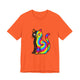 The Black Cat Changing Colors Short Sleeve T Shirt