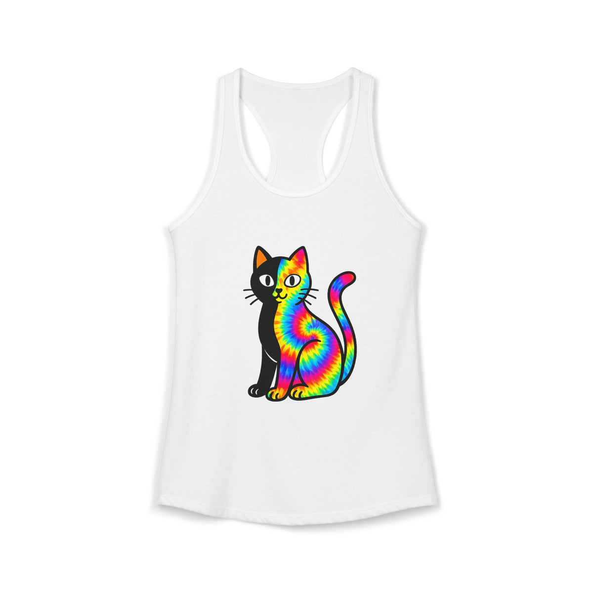 The Black Cat Changing Colors Women's Racerback Tank